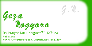 geza mogyoro business card